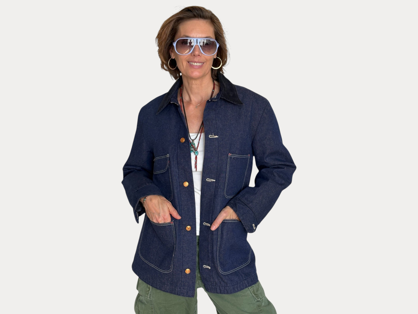 Size 38US / 48EU. Vintage Denim Chore Jacket – Lined-AJ357 Studio-AJ357 Studio
