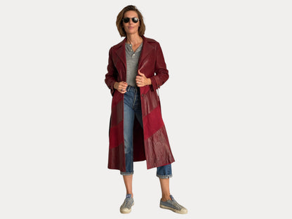 Fantastic two tone leather and suede jacket styled in California-AJ357 Studio-AJ357 Studio