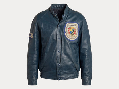 Size 42US / 52EU Vintage 1980s Algonquin College Leather Varsity Jacket — Business Department Bomber — Canadian University Jacket-AJ357 Studio-AJ357 Studio