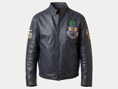 Size Large. Vintage University of Toronto Leather Varsity Jacket 1970s — Canadian College Bomber — RX Pharmacy Faculty — Made in Canada-AJ357 Studio-AJ357 Studio
