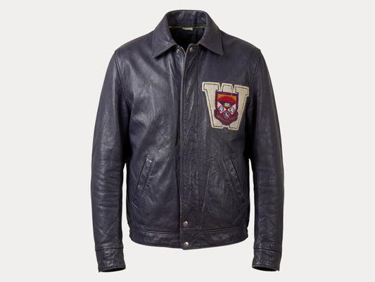 Size 42US / 52EU  Vintage Leather Hockey Jacket Men’s  – Soft Canadian Leather – Made in Canada