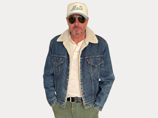 Size 42US / 52EU. 2 pockets Vintage Levis fleece Jacket Made in USA.-AJ357 Studio-AJ357 Studio