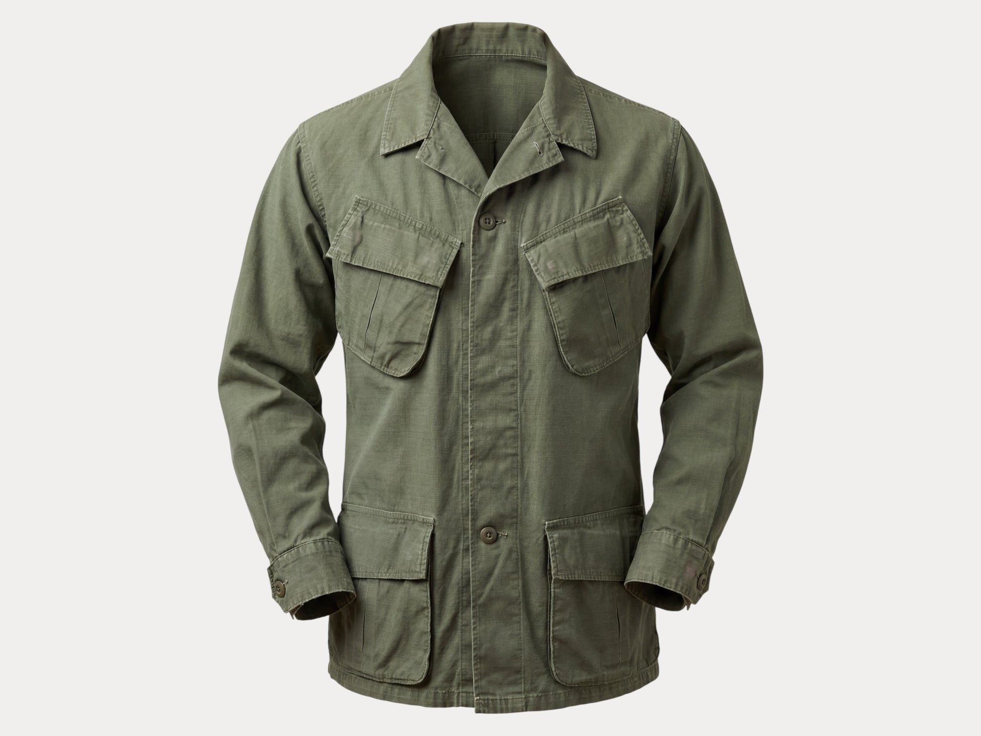 Med Reg. Authentic 1968 U.S. Army OG-107 Jungle Jacket – Vintage Military-AJ357 Studio-AJ357 Studio