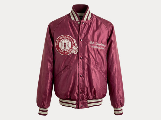 Size Med. Vintage 80s Butwin Satin Baseball Varsity Jacket – Made in USA-AJ357 Studio-AJ357 Studio