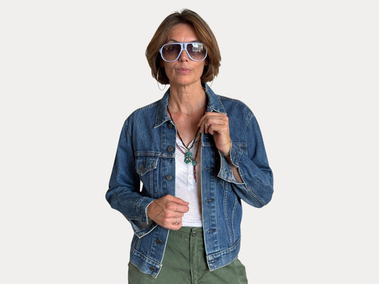 Size 38US/48EU .Vintage 70s Levi’s Denim Jacket – 2 Pockets – Made in USA-AJ357 Studio-AJ357 Studio