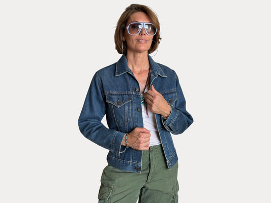 Size 34US / 44EU .Vintage 70s Levi’s Denim Jacket – 2 Pockets – Made in USA-AJ357 Studio-AJ357 Studio