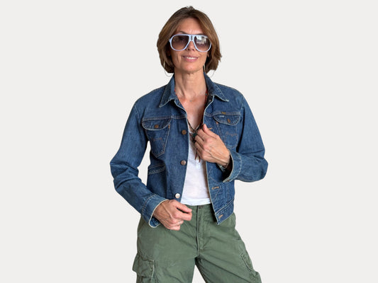 Size 34US /44EU USA .Vintage 80s Maverick Denim Jacket – 4 Pockets – Made in USA-AJ357 Studio-AJ357 Studio