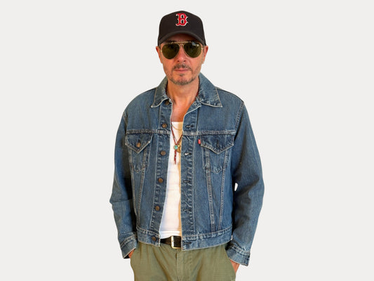 Size 42-44US / 52-54EU . Vintage 70s Levi’s Denim Jacket – 2 Pockets – Made in USA-AJ357 Studio-AJ357 Studio