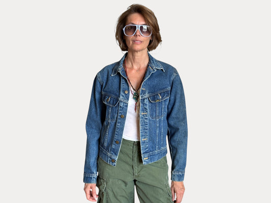 Size 36US / 46EU . Vintage 80s Lee Denim Jacket – 2 Pockets – Made in USA-AJ357 Studio-AJ357 Studio