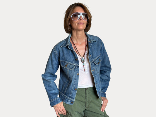 Size youth 20. Vintage 80s Lee Denim Jacket – 2 Pockets – Made in USA USA-AJ357 Studio-AJ357 Studio