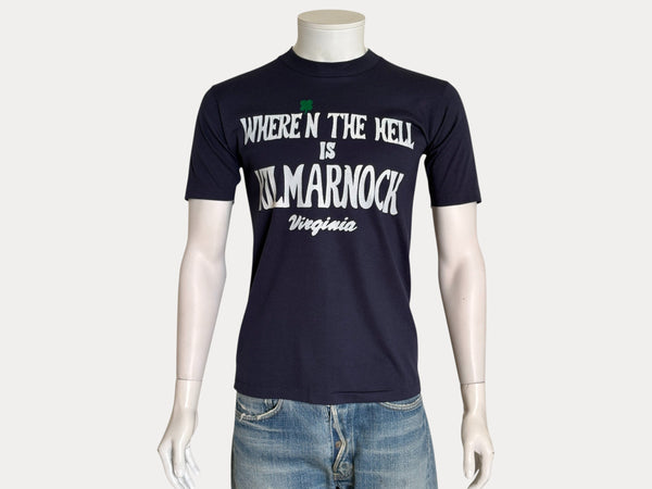 Vintage Kilmarnock Virginia tee – small town mystery with bold retro attitude. Med-AJ357 Studio-AJ357 Studio