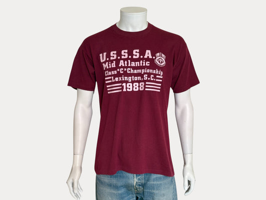 Vintage 1988 U.S.S.S.A. Softball Tee from the Mid Atlantic Championship – Made in USA, XL T shirt-AJ357 Studio-AJ357 Studio