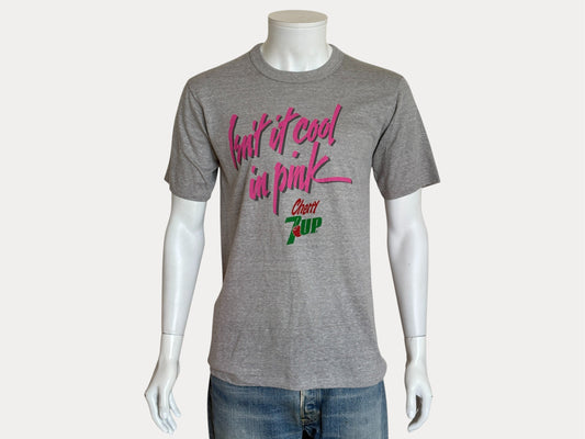 Vintage Cherry 7UP T-Shirt 80s “Isn’t It Cool in Pink” Soda Graphic Tee. Soft Drink Promo. Large-AJ357 Studio-AJ357 Studio