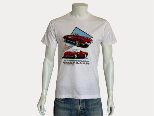 Vintage 80s Corvette T-Shirt – Size M – Chevrolet American Sports Car Graphic – Made in USA-AJ357 Studio-AJ357 Studio
