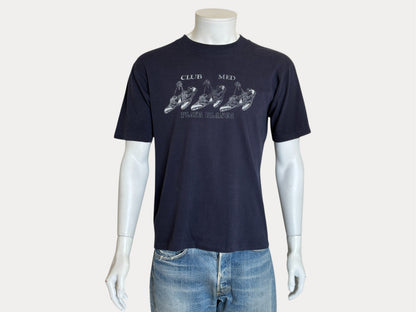 Vintage Club Med Playa Blanca T-Shirt – Size L – 1980s Graphic Sneakers Tee – Made in USA-AJ357 Studio-AJ357 Studio