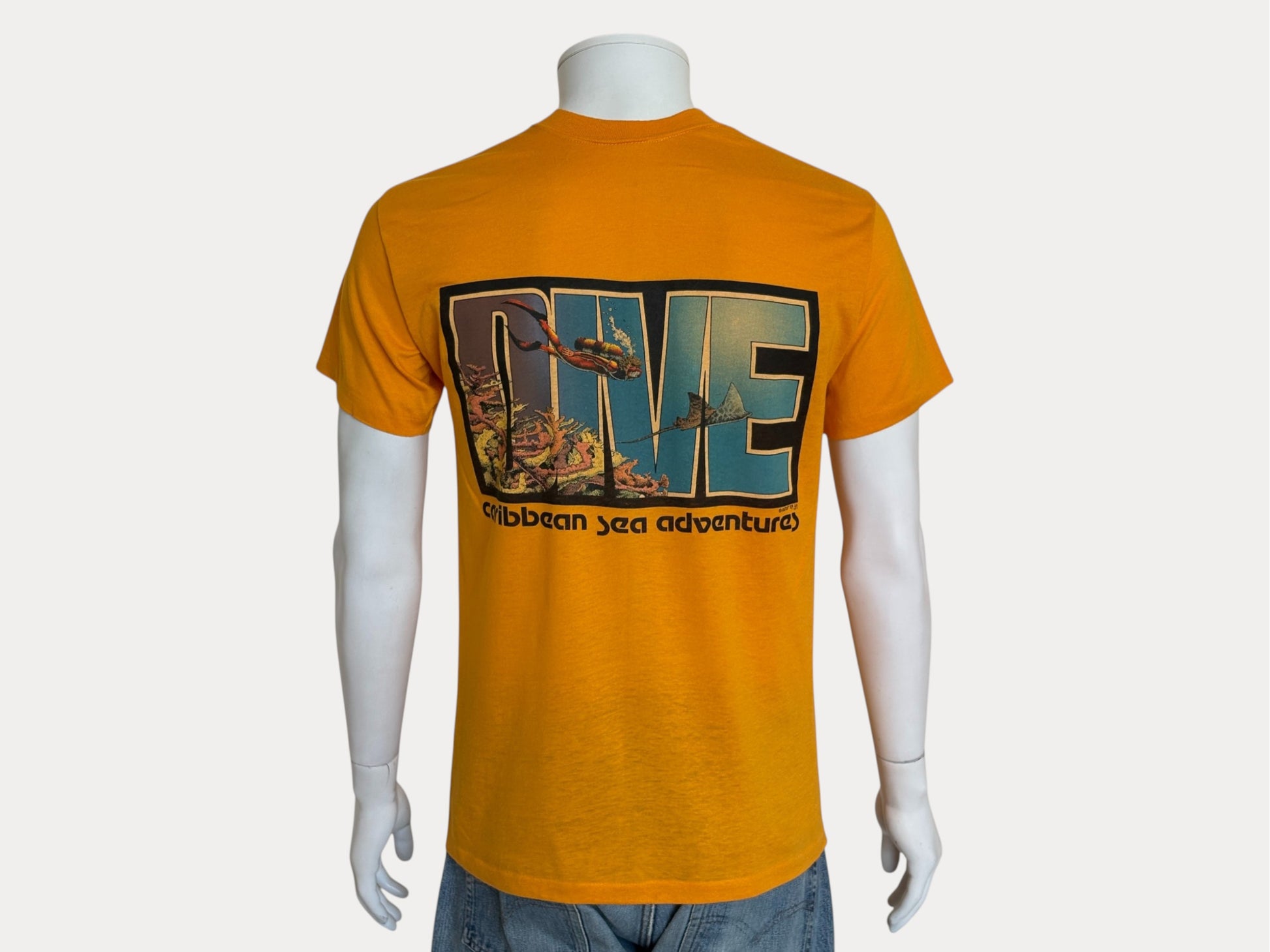 Vintage 83s Dive Caribbean Sea Adventures T-Shirt – St. Croix USVI Scuba Tee – Size L – Made in USA-AJ357 Studio-AJ357 Studio