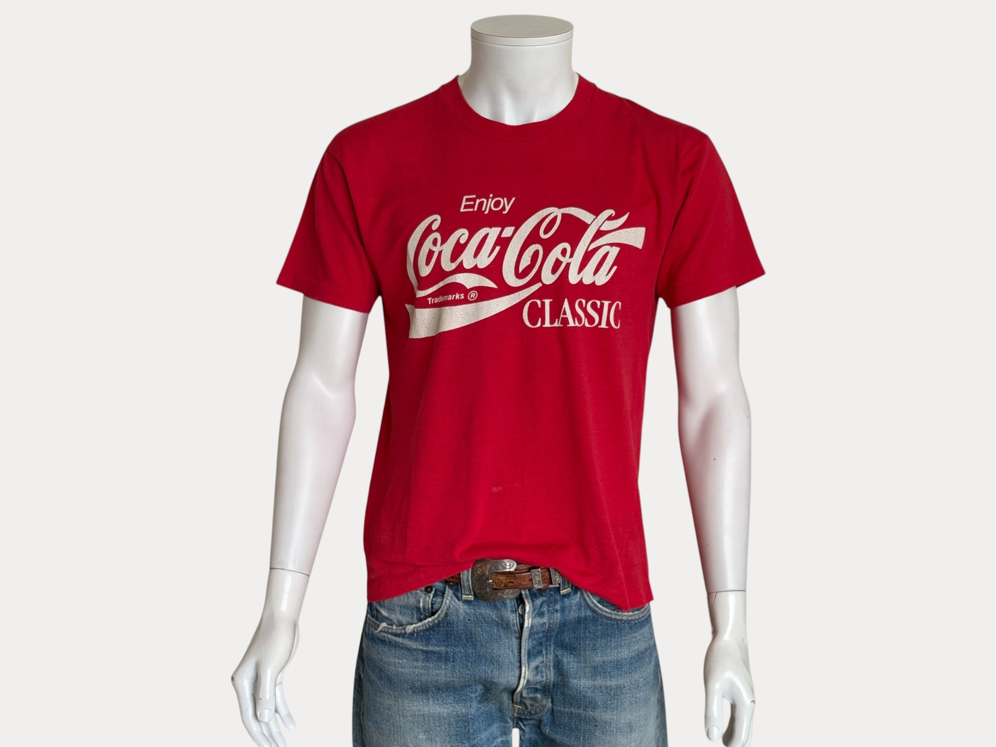Size Large. Vintage 80s Coca-Cola T-Shirt – Made in USA-AJ357 Studio-AJ357 Studio