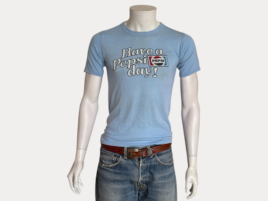 Small. 80s distressed vintage Pepsi-Cola t shirt-AJ357 Studio-AJ357 Studio