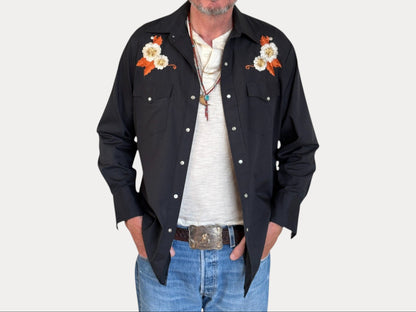 Size L. Authentic 70’s embroidered Western Shirt-AJ357 Studio-AJ357 Studio