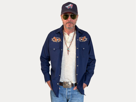 Size M - Authentic Vintage 80’s embroidered Western Shirt-AJ357 Studio-AJ357 Studio