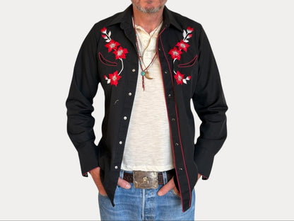 Size S. Authentic 70’s embroidered Western Shirt — Vintage Print-AJ357 Studio-AJ357 Studio