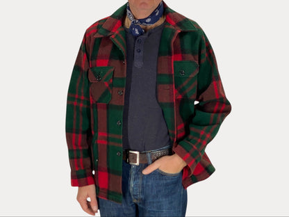 Size Large. .Vintage L.L. Bean Wool Plaid Jacket – 4 Pockets, Made in USA, Classic Outdoor Style-AJ357 Studio-AJ357 Studio