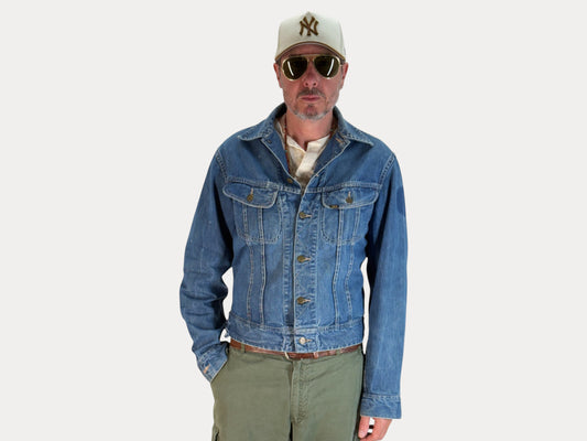 Size 42US Long/ 52EU Long. Vintage 1970s Lee Denim Jacket – 2 Chest Pockets-AJ357 Studio-AJ357 Studio