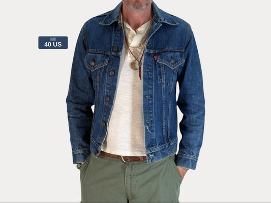 Size 36US / 46EU. Original 70s Levi’s Vintage Denim Jacket – 2 Front Pockets Made in USA
