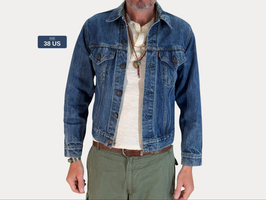 Size 38US / 48EU.  Original 70s Levi’s Vintage Denim Jacket – 2 Front Pockets. Made in USA