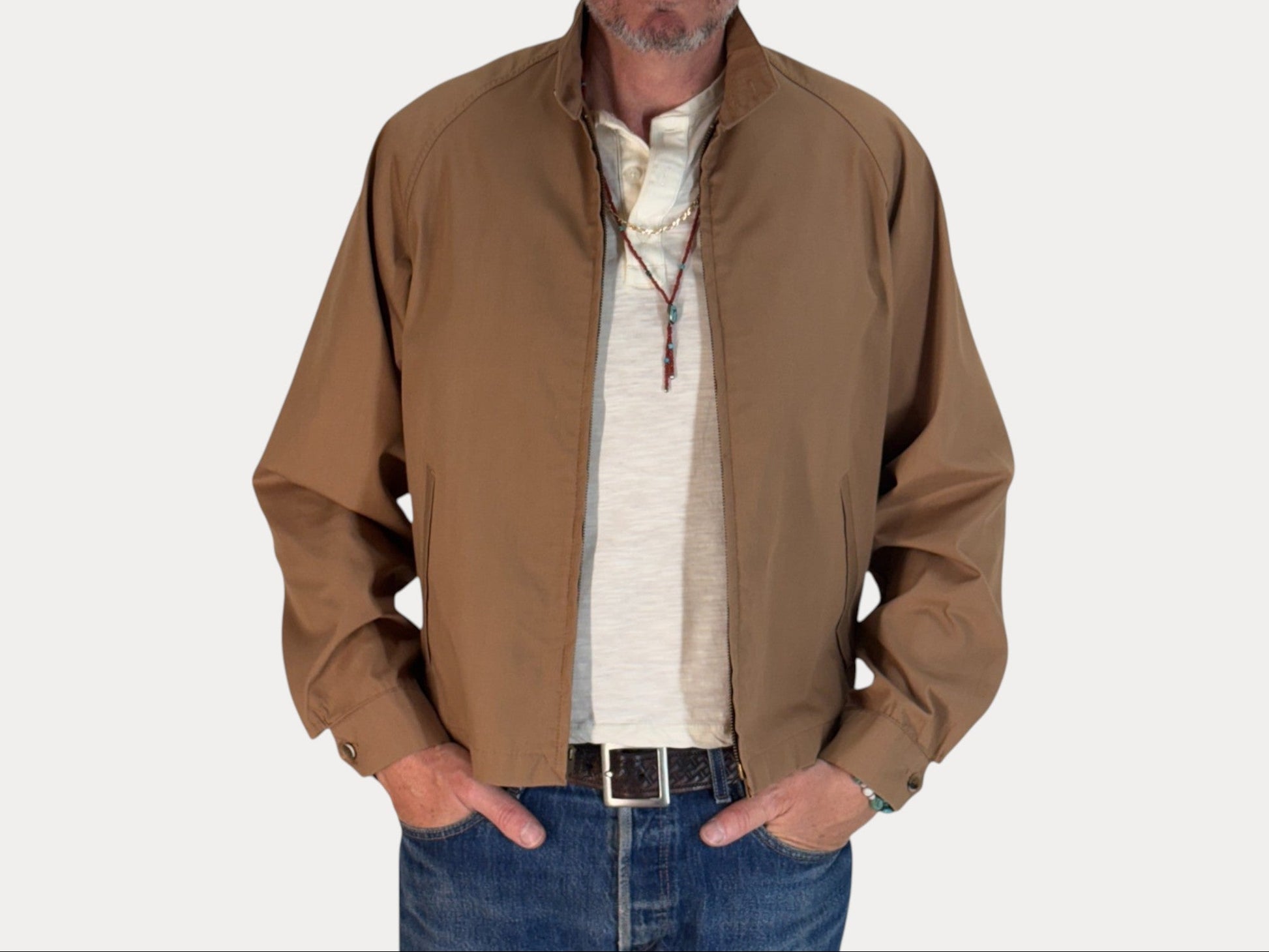 Size 42US / 52EU , 70s Light jacket made by English Squire .-AJ357 Studio-AJ357 Studio