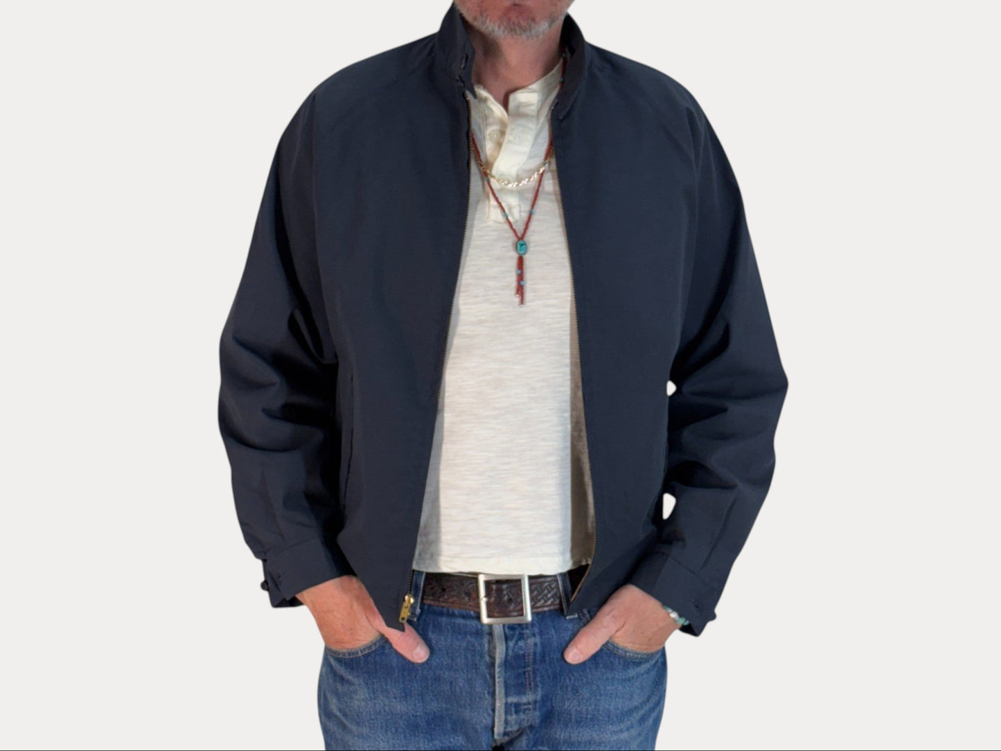 Size Med , Vintage Campus Lightweight Cotton-Blend Zip Jacket. Made in USA. Talon zipper-AJ357 Studio-AJ357 Studio