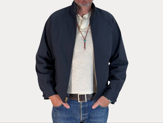 Size Med , Vintage Campus Lightweight Cotton-Blend Zip Jacket. Made in USA. Talon zipper-AJ357 Studio-AJ357 Studio
