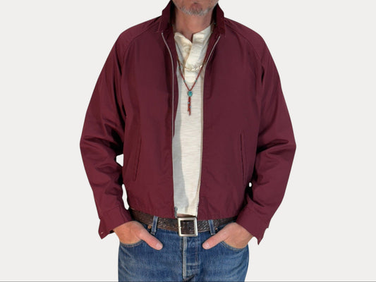 Size Med , Vintage 60s Lightweight Cotton-Blend Zip Jacket-AJ357 Studio-AJ357 Studio
