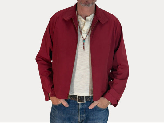 Size Med , Vintage 70s Lightweight Cotton-Blend Zip Jacket. Talon zipper-AJ357 Studio-AJ357 Studio