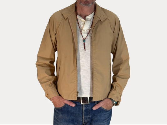 38 Reg , Vintage London Fog Lightweight Cotton-Blend Zip Jacket Made in USA. talon zipper-AJ357 Studio-AJ357 Studio