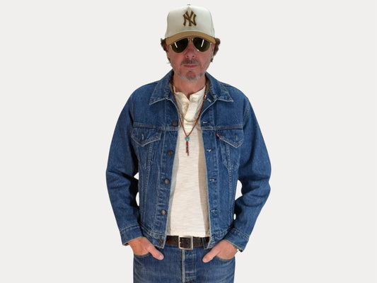 Size 42US / 52EU. Vintage 80s 70506 Levis 4 pockets jacket Made in USA-AJ357 Studio-AJ357 Studio