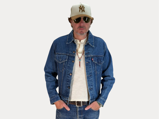 Size 42US / 52EU. Vintage 80s 70506 Levis 4 pockets jacket Made in USA-AJ357 Studio-AJ357 Studio