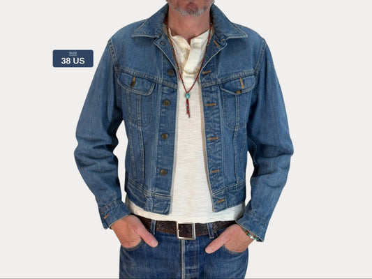 Size 38US / 48EU Vintage 70s Lee 2 pocket Jacket Made in Belgium