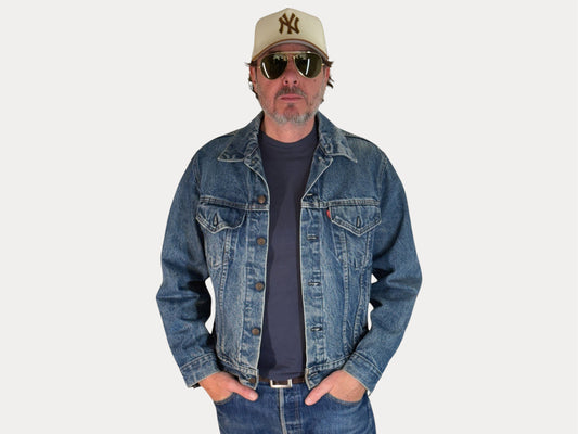 Size 42US / 52EU. Vintage 80s 70506 Levis 4 pockets jacket Made in USA-AJ357 Studio-AJ357 Studio