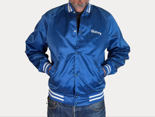 Size Small. Vintage 80s Satin Jacket Made In USA-AJ357 Studio-AJ357 Studio