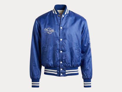 Size Med. Vintage 80s Satin Jacket Made In USA-AJ357 Studio-AJ357 Studio