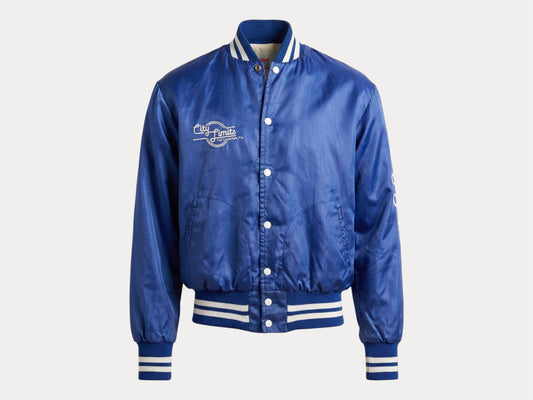 Size Med. Vintage 80s Satin Jacket Made In USA-AJ357 Studio-AJ357 Studio