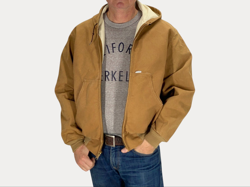 Size X Large. 90s Vintage hooded Carhartt jacket Made in USA - Authentic Workwear Style-AJ357 Studio-AJ357 Studio