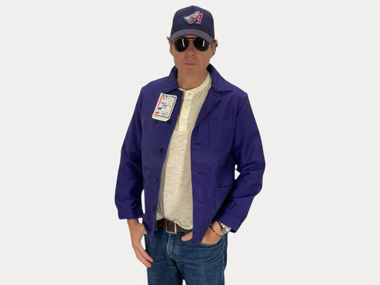 size 42EU. Vintage French Moleskin jacket. NOS-AJ357 Studio-AJ357 Studio