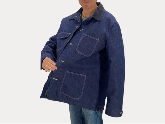 Size Large. Vintage blanket lined Chore coat work jacket-AJ357 Studio-AJ357 Studio