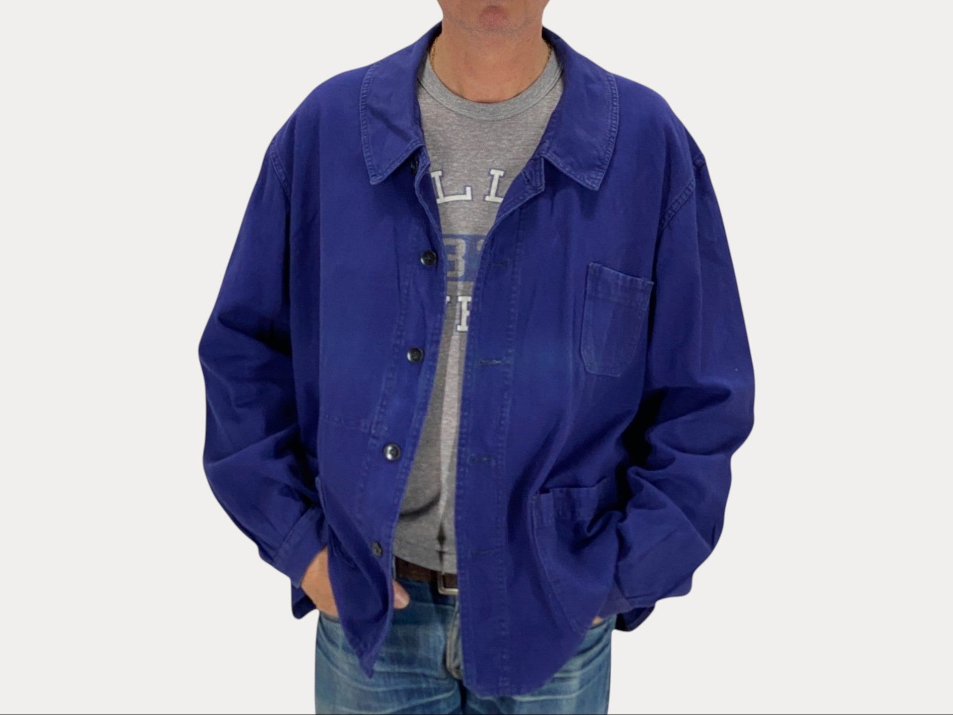 Size 54EU / 44 US. Vintage French cotton jacket.Made in France by L athlete-AJ357 Studio-AJ357 Studio