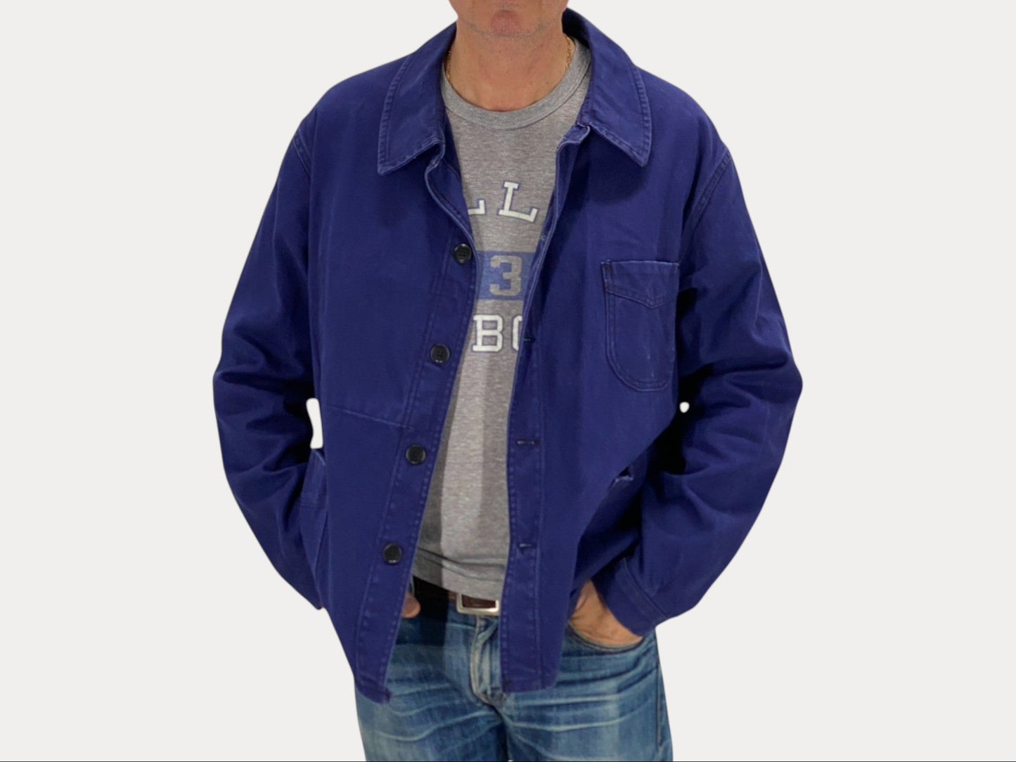 Size 52EU / 42US. Vintage French cotton jacket. Made in France By Adolph Lafont-AJ357 Studio-AJ357 Studio
