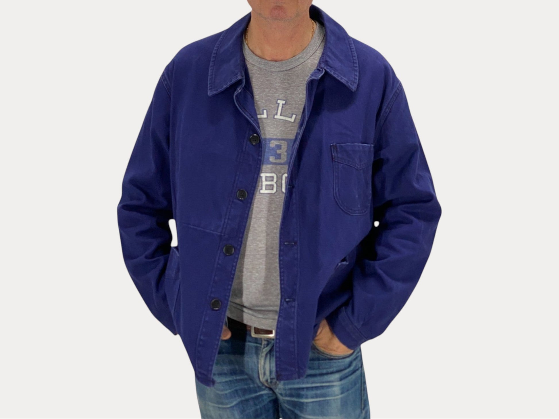 Size 52EU / 42US. Vintage French cotton jacket. Made in France By Adolph Lafont-AJ357 Studio-AJ357 Studio