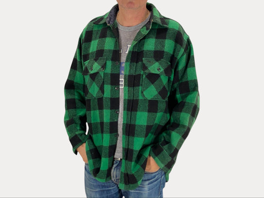 Size Large, 60s Pilgrim Heavy plaid shirt Made in USA Buffalo plaid-AJ357 Studio-AJ357 Studio