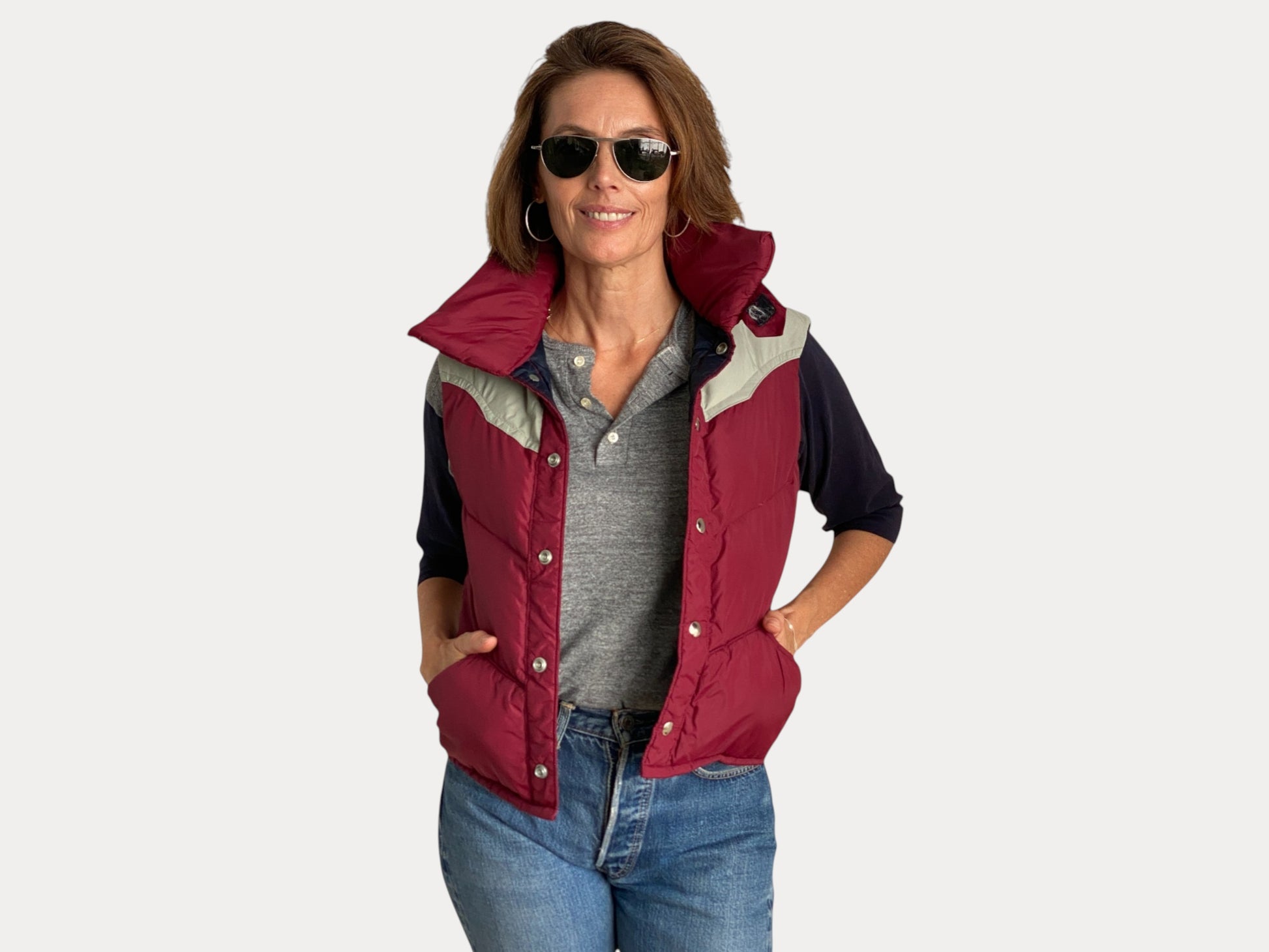 Size Small. Vintage Goose down vest Made In USA-AJ357 Studio-AJ357 Studio